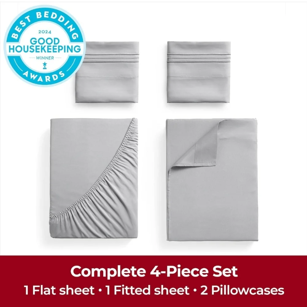Mellanni Extra Deep Full Sheets - 4 PC Iconic Collection Bedding - Hotel Luxury,